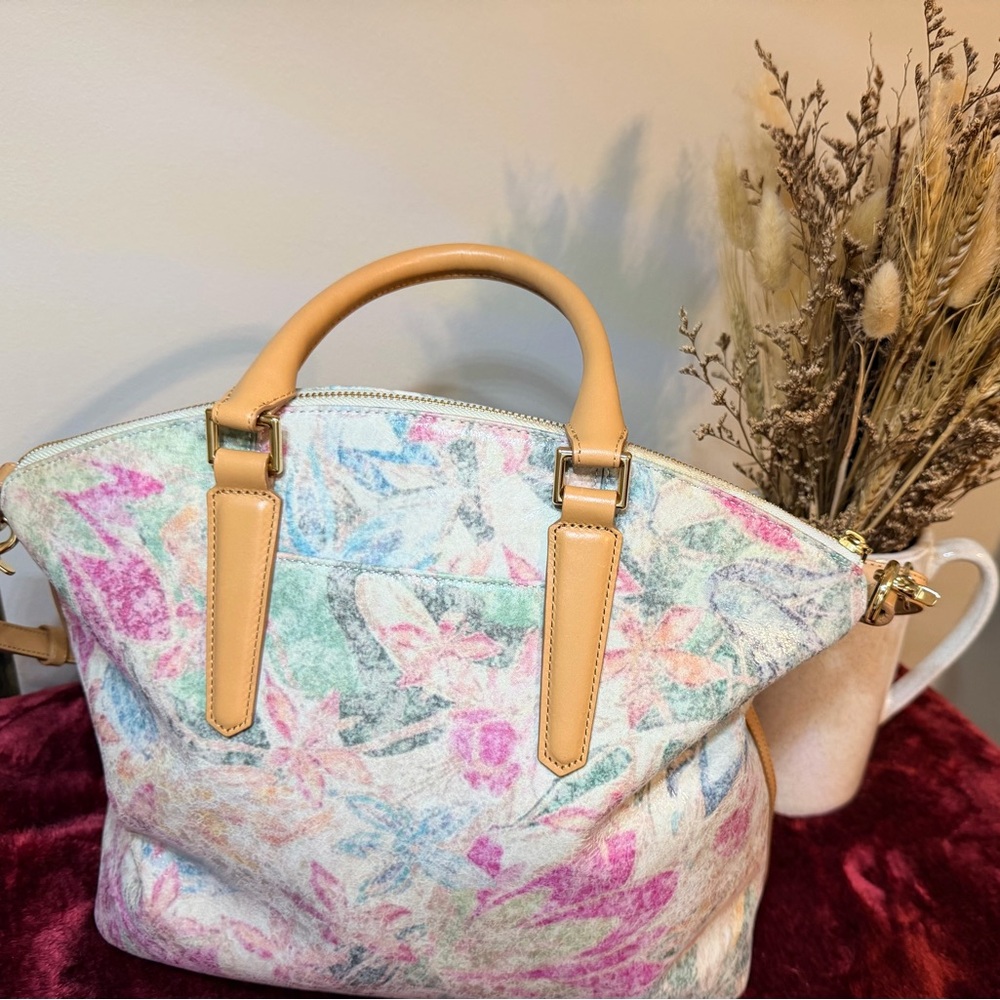 Authentic Brahmin Creme Talitha Large Duxbury Satchel Multicolor - Picture 5 of 16